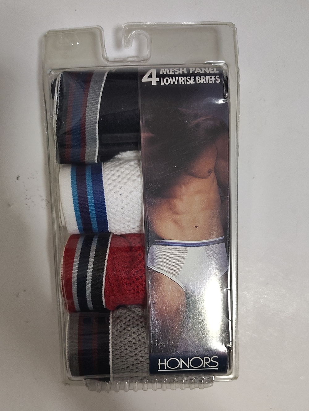 VTG 1994 Rare Honors Men's Low Rise Mesh Briefs Underwear -4Pack -Size M 32-34